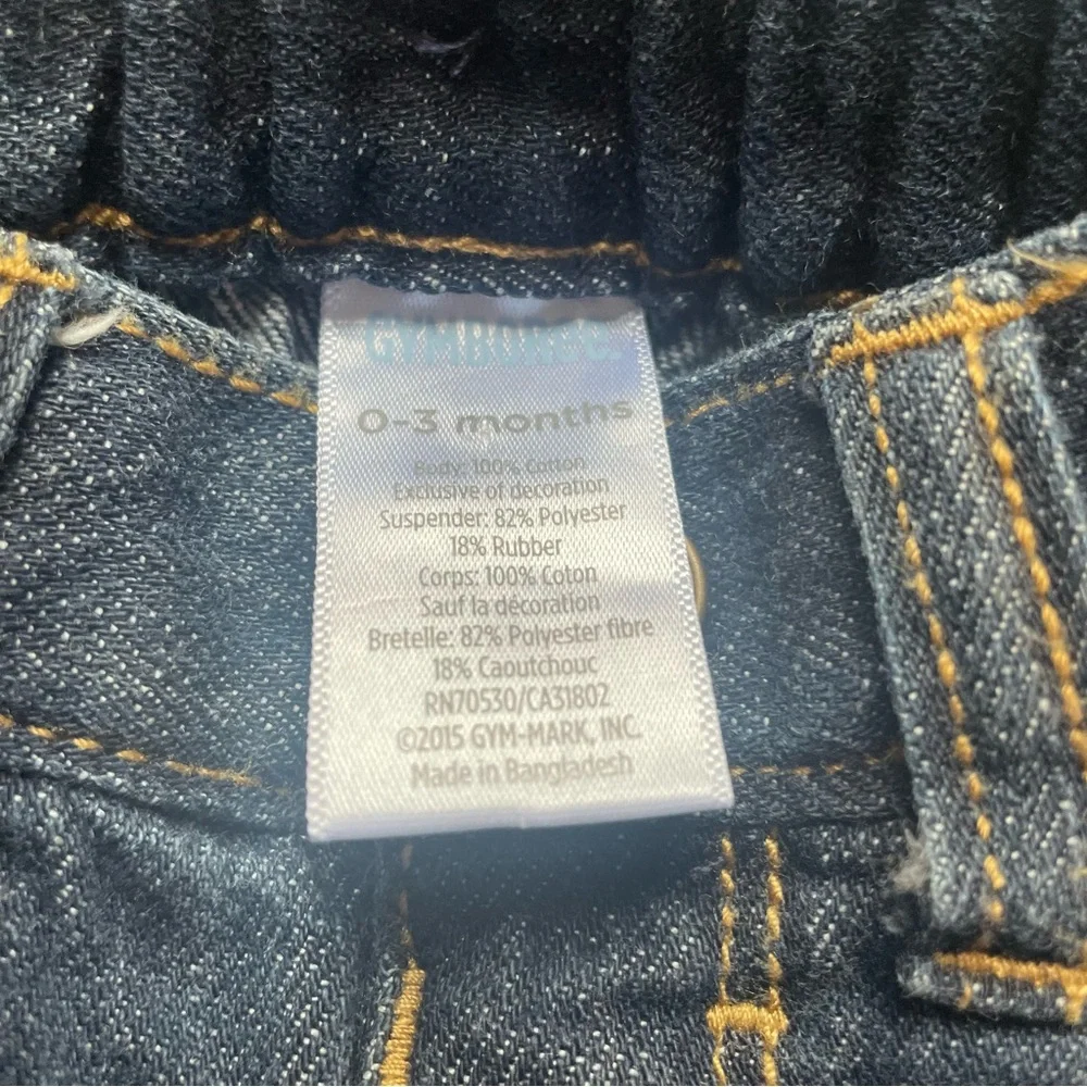 Gymboree Suspender Jeans Size 0-3 months